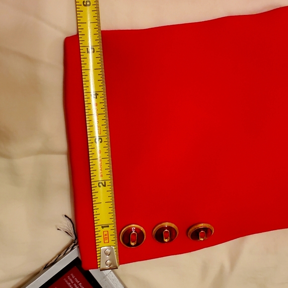 Red Slit Skirt Suit John Meyer Skirt Lined & Feminine with Sexy Adjustable Slit - Picture 8 of 12